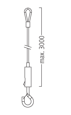Quick hanger incl. steel cable